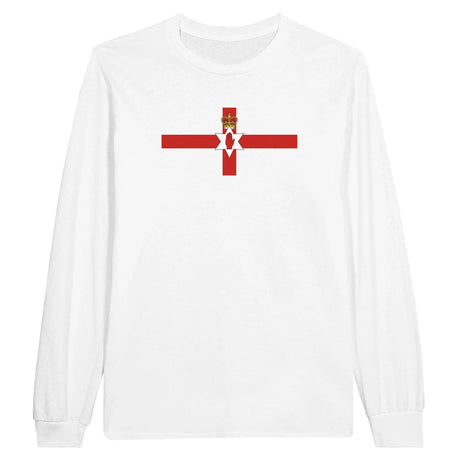 T-shirt manches longues drapeau irlande du nord coton doux