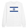 T-shirt manches longues drapeau israël coton mélangé imprimé