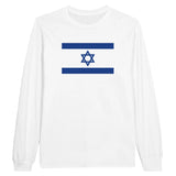 T-shirt manches longues drapeau israël coton mélangé imprimé