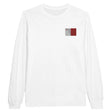 T-shirt manches longues drapeau malte broderie coton doux