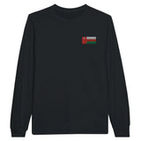 T-shirt manches longues drapeau oman coton broderie couleur