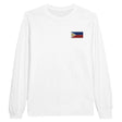 T-shirt manches longues drapeau philippines broderie coton doux