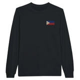 T-shirt manches longues drapeau philippines broderie coton doux