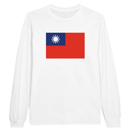 T-shirt manches longues drapeau république de chine coton doux