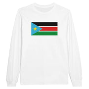 T-shirt manches longues drapeau soudan du sud coton mélangé