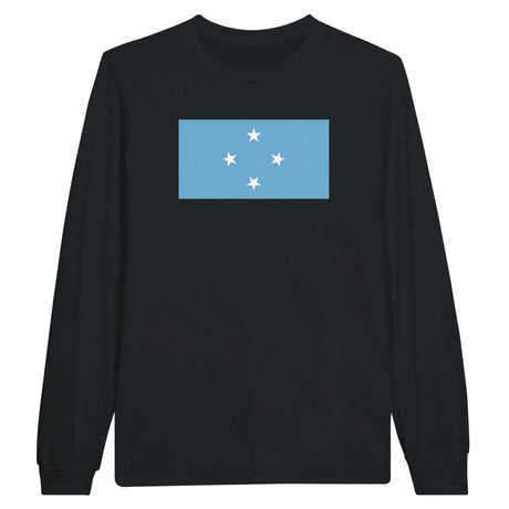 T-shirt manches longues états fédérés coton mélangé imprimé