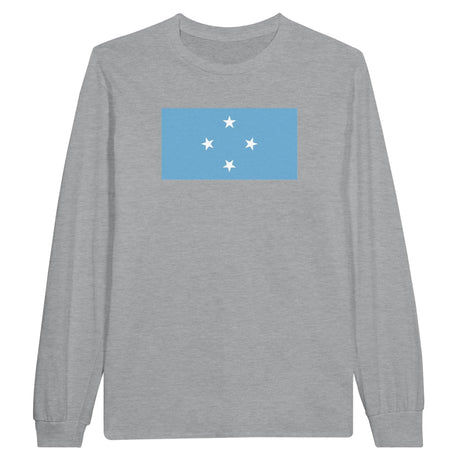 T-shirt manches longues états fédérés coton mélangé imprimé