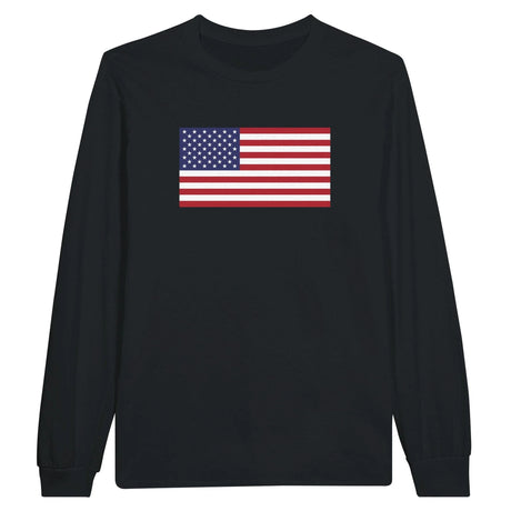 T-shirt manches longues états-unis coton mélangé imprimé