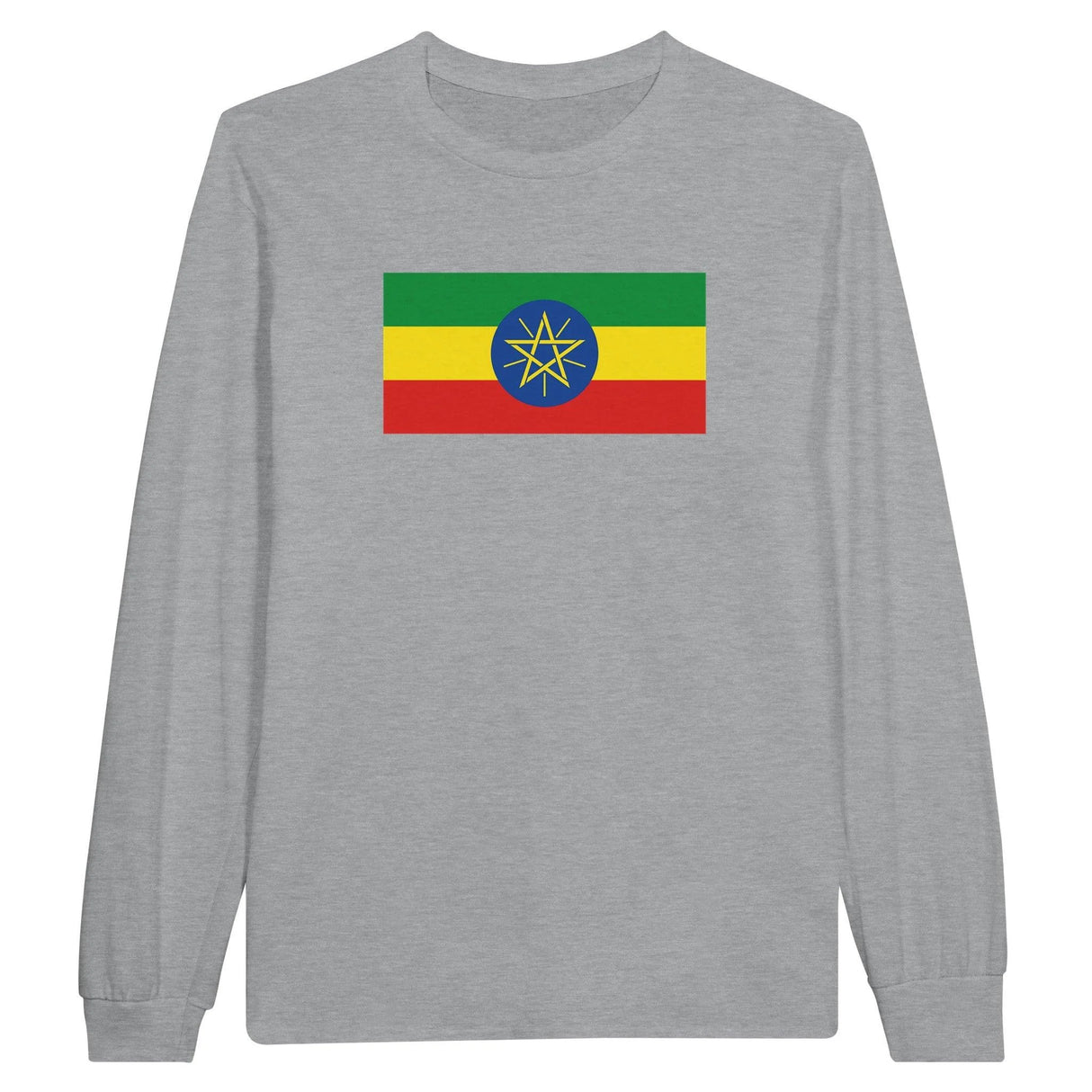 T-shirt manches longues éthiopie coton mélangé imprimé