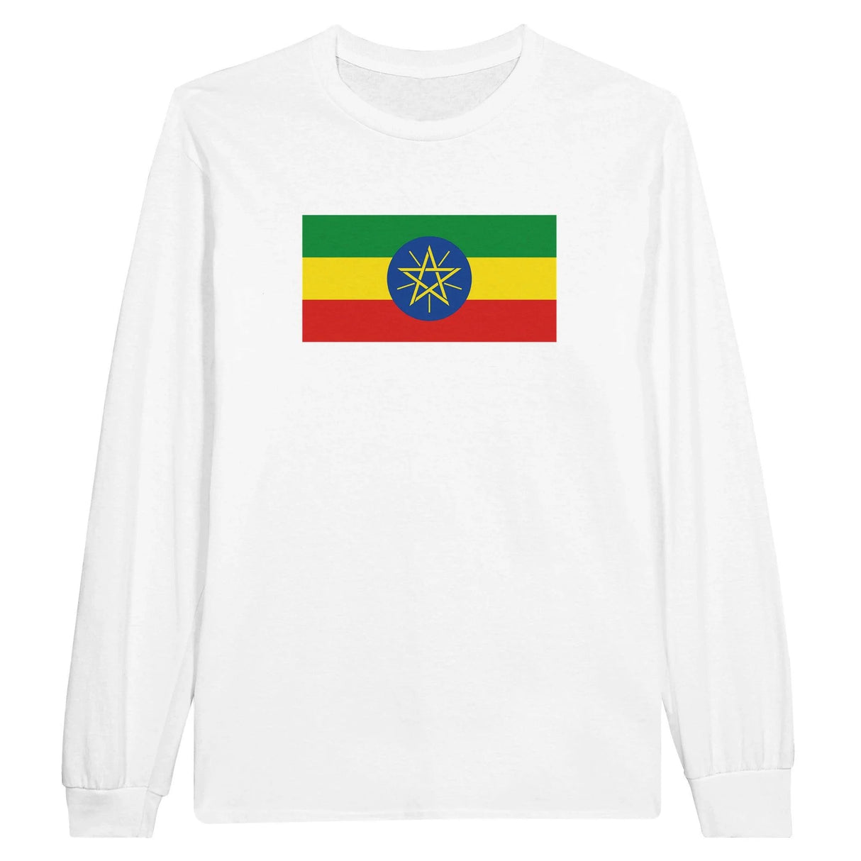 T-shirt manches longues éthiopie coton mélangé imprimé