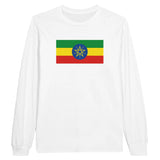 T-shirt manches longues éthiopie coton mélangé imprimé