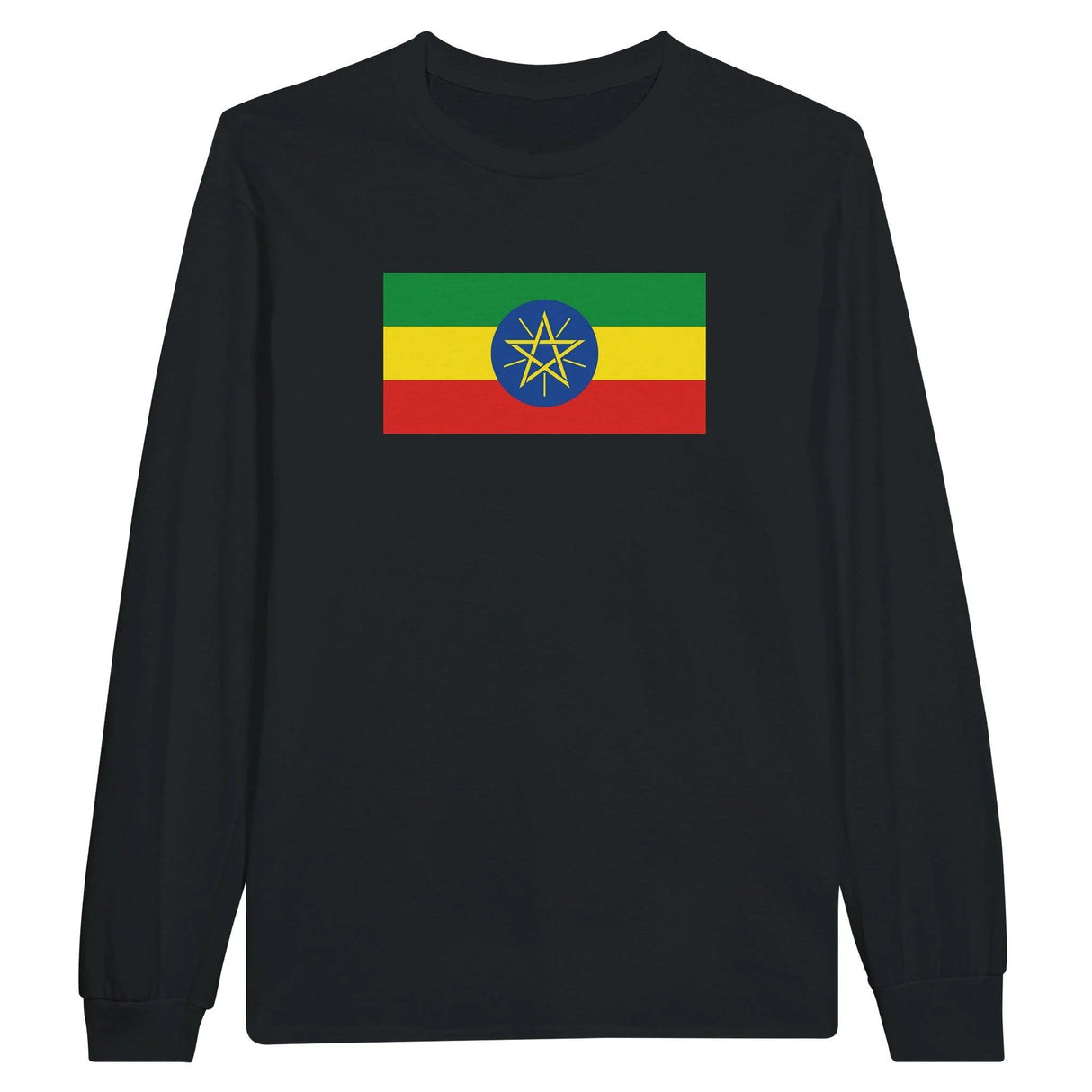 T-shirt manches longues éthiopie coton mélangé imprimé