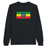 T-shirt manches longues éthiopie coton mélangé imprimé