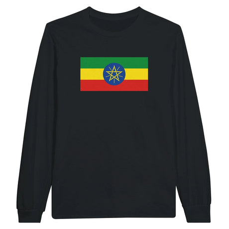 T-shirt manches longues éthiopie coton mélangé imprimé