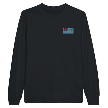 T-shirt manches longues fidji broderie couleur coton doux