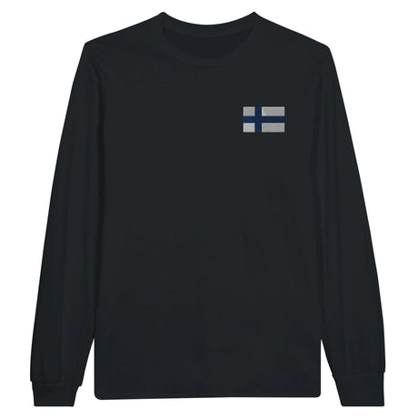 T-shirt manches longues finlande coton doux broderie couleur