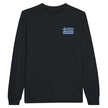 T-shirt manches longues grèce broderie couleur coton doux