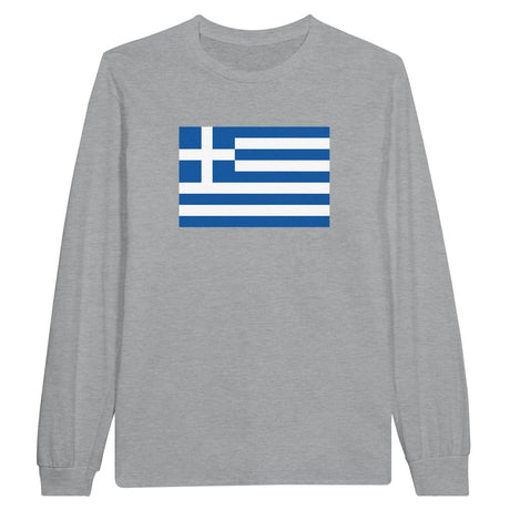 T-shirt manches longues grèce couleur coton mélangé douceur