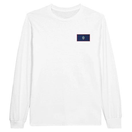 T-shirt manches longues guam broderie couleur coton doux