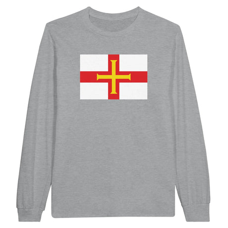 T-shirt manches longues guernesey couleur coton mélangé