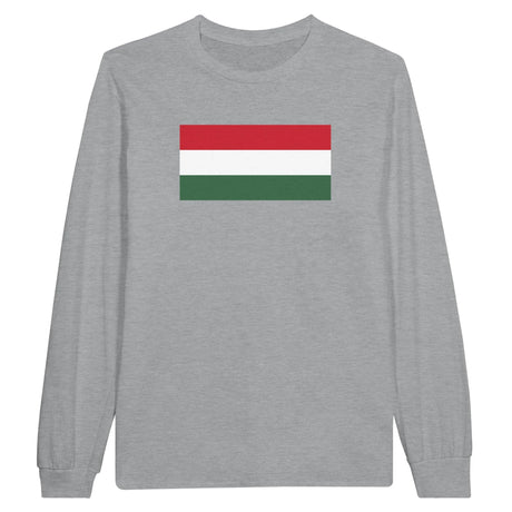 T-shirt manches longues hongrie coton mélangé impression