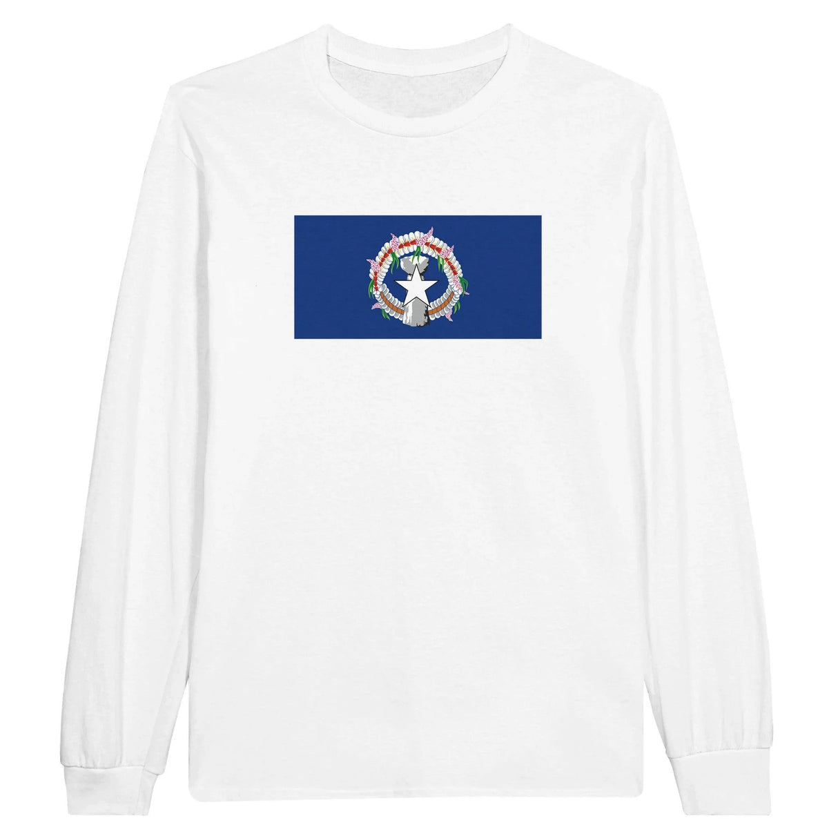 T-shirt manches longues îles mariannes coton mélangé imprimé