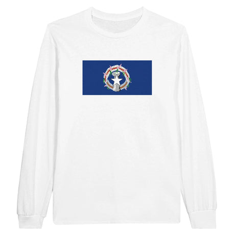 T-shirt manches longues îles mariannes coton mélangé imprimé