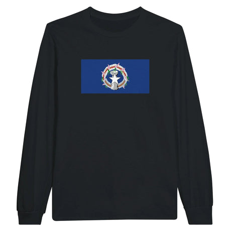 T-shirt manches longues îles mariannes coton mélangé imprimé