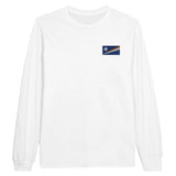 T-shirt manches longues îles marshall coton broderie couleur