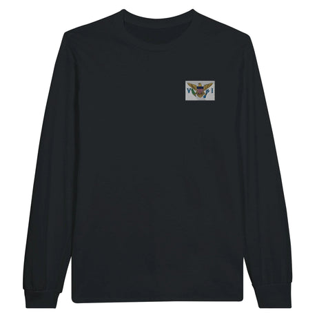 T-shirt manches longues îles vierges broderie coton mélangé