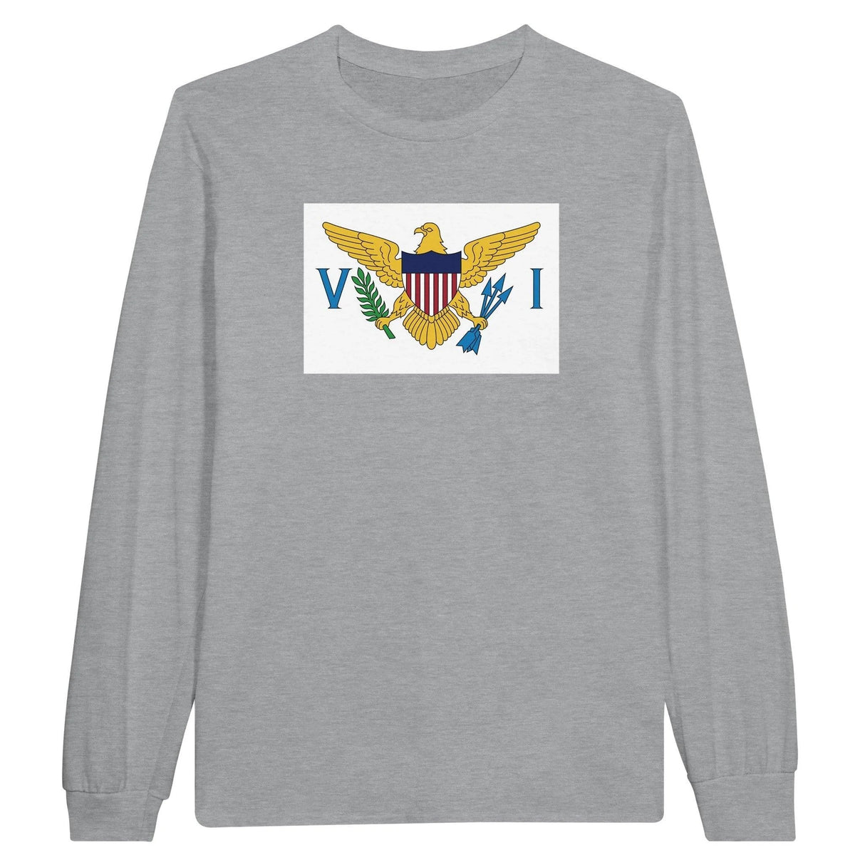 T-shirt manches longues îles vierges coton mélangé imprimé