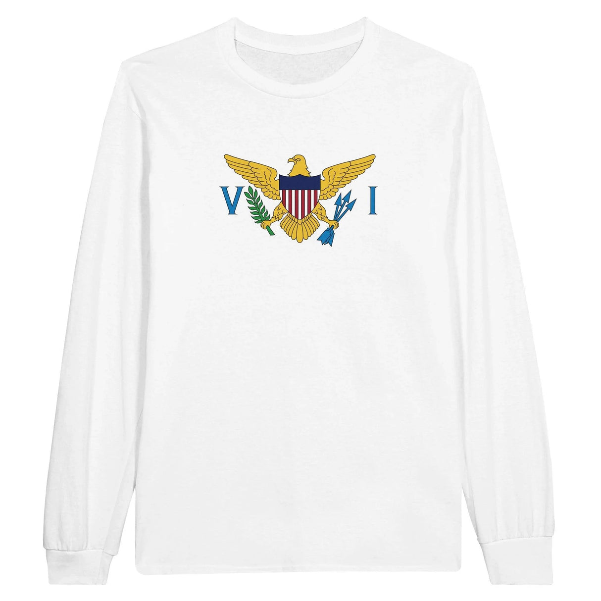 T-shirt manches longues îles vierges coton mélangé imprimé