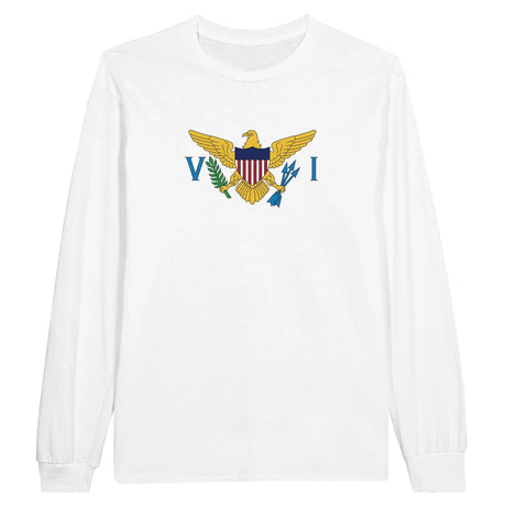 T-shirt manches longues îles vierges coton mélangé imprimé