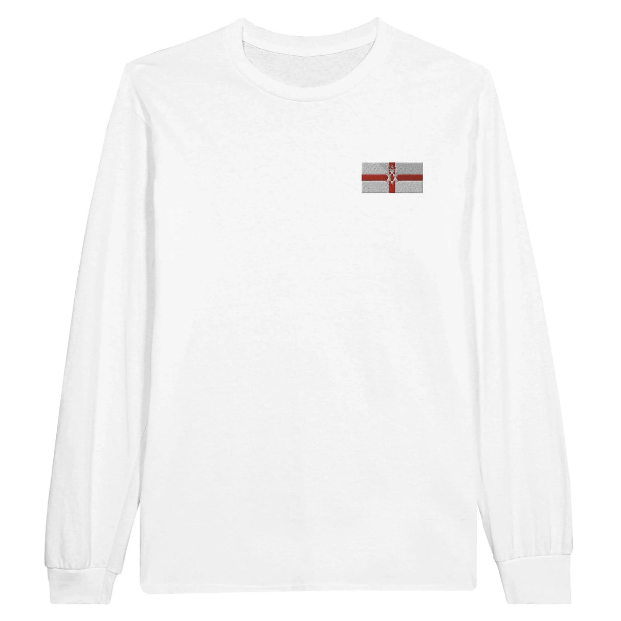 T-shirt manches longues irlande du nord broderie coton doux