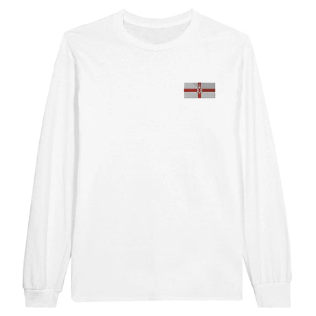 T-shirt manches longues irlande du nord broderie coton doux