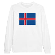 T-shirt manches longues islande coton mélangé imprimé