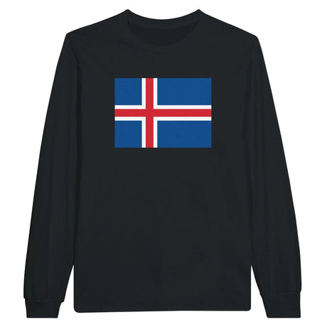 T-shirt manches longues islande coton mélangé imprimé