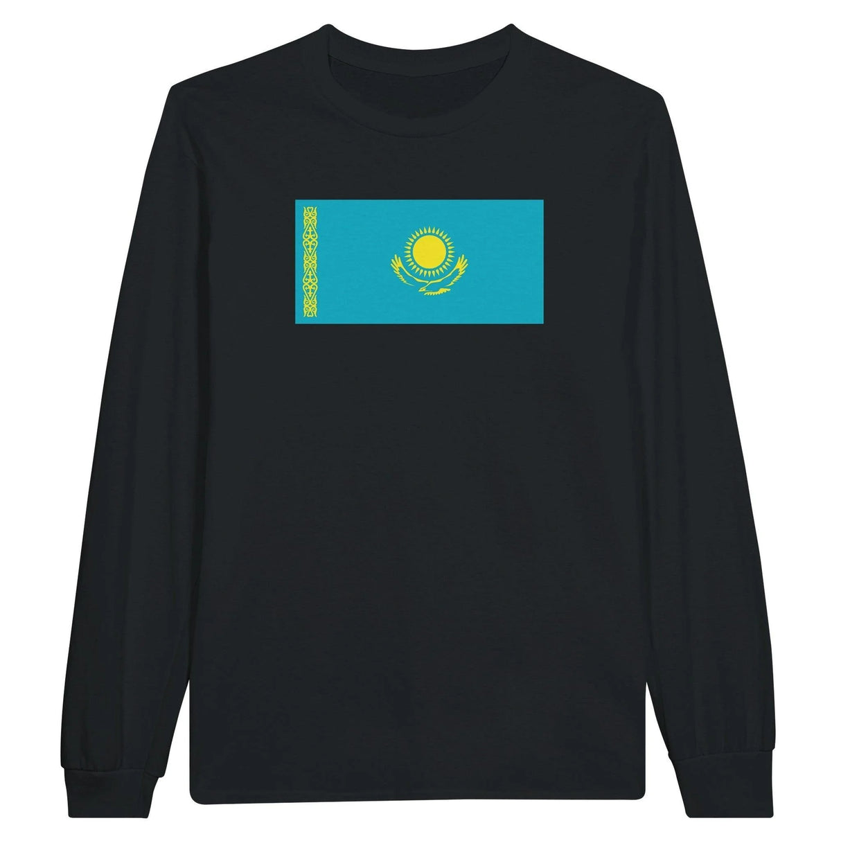 T-shirt manches longues kazakhstan couleur coton mélangé