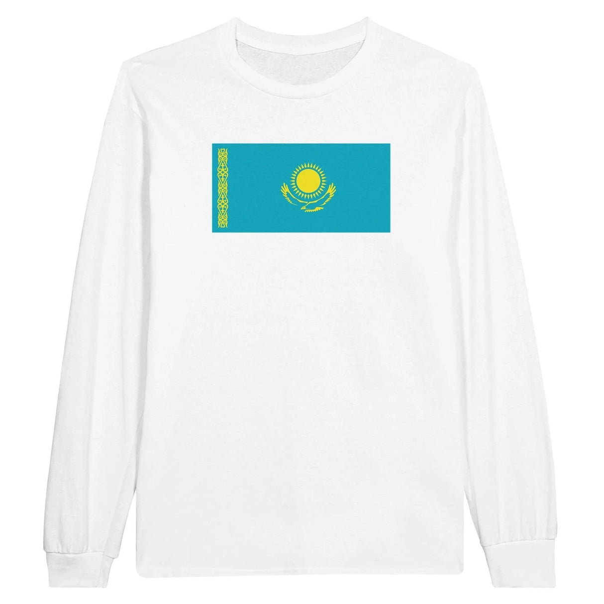T-shirt manches longues kazakhstan couleur coton mélangé