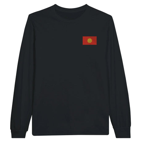 T-shirt manches longues kirghizistan broderie coton doux