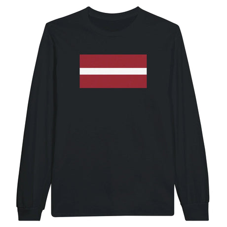 T-shirt manches longues lettonie couleur coton mélangé doux