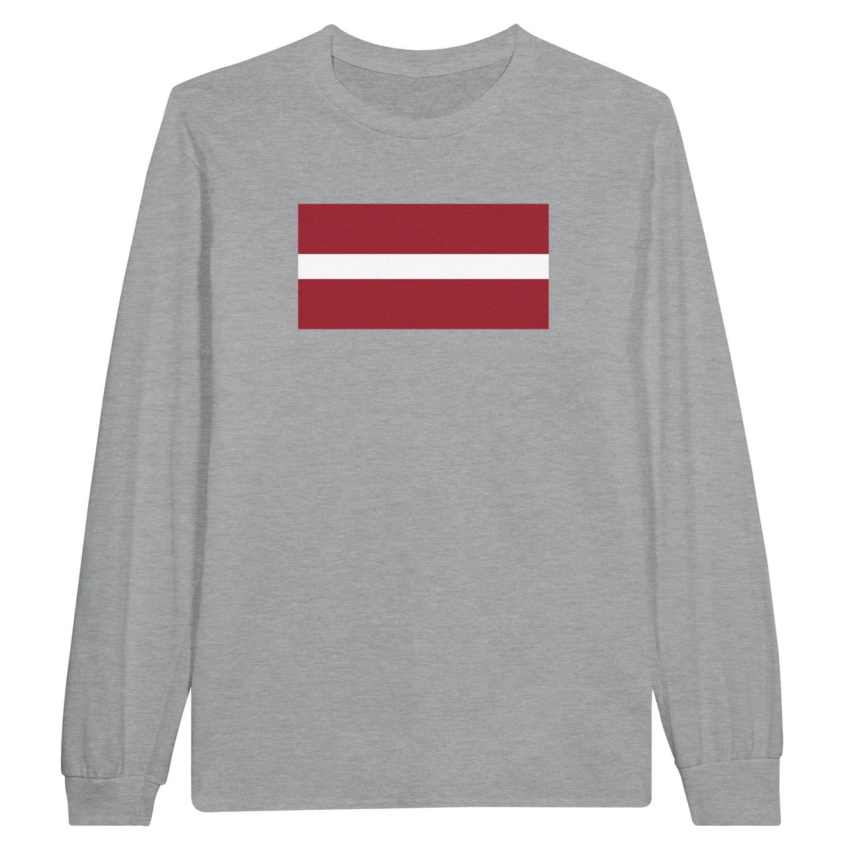 T-shirt manches longues lettonie couleur coton mélangé doux