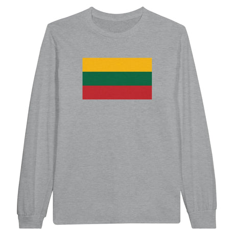 T-shirt manches longues lituanie coton mélangé imprimé