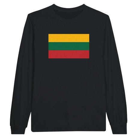 T-shirt manches longues lituanie coton mélangé imprimé