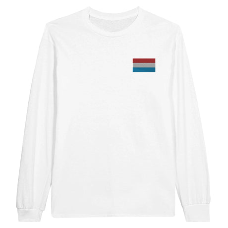 T-shirt manches longues luxembourg coton doux broderie couleur
