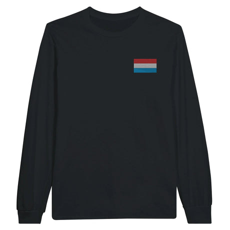 T-shirt manches longues luxembourg coton doux broderie couleur