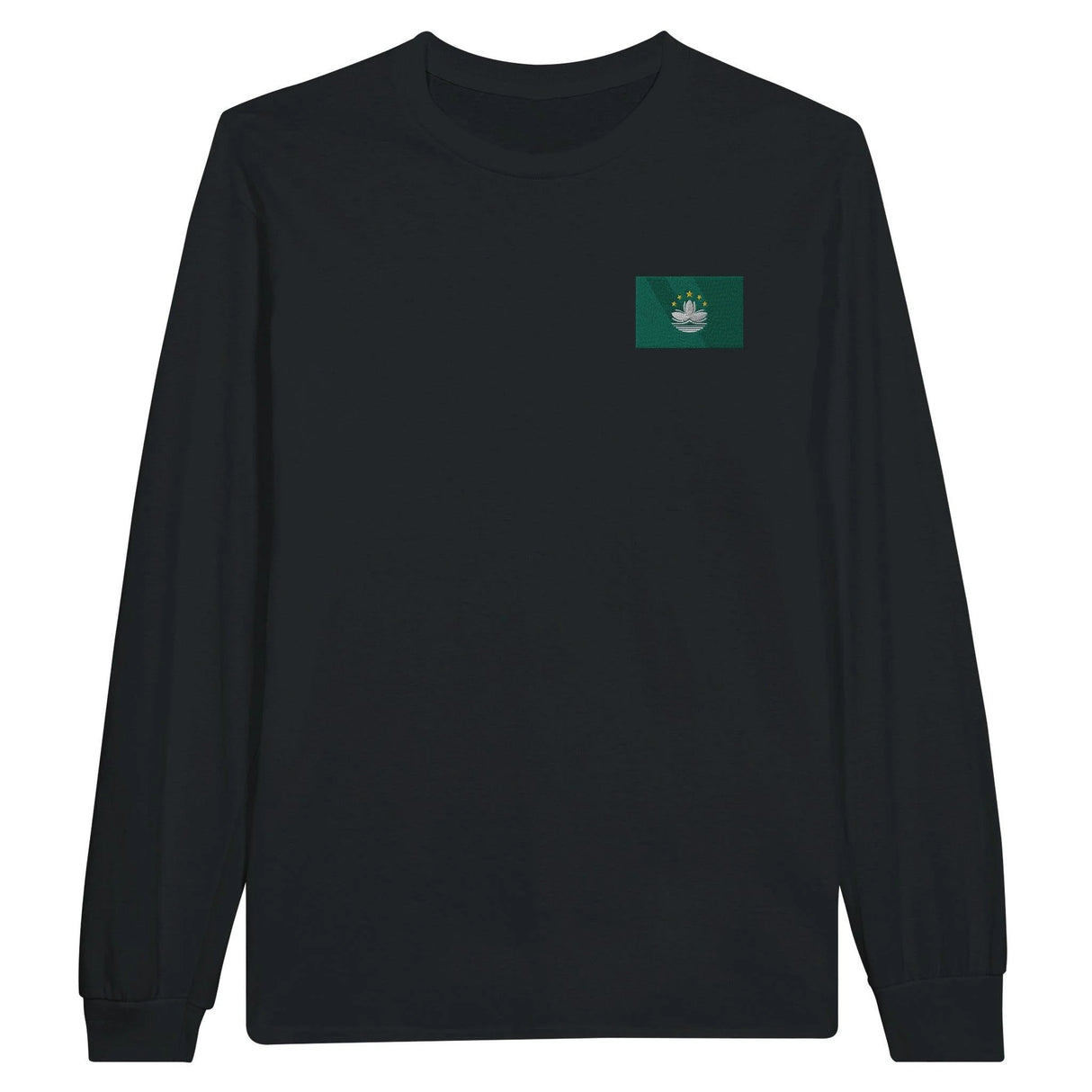 T-shirt manches longues macao broderie couleur coton doux