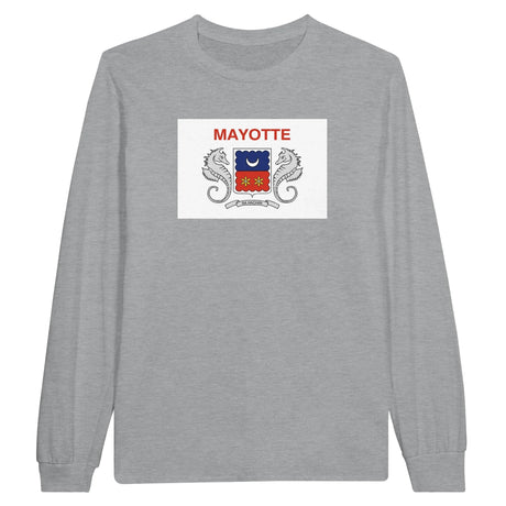 T-shirt manches longues mayotte couleur coton mélangé doux