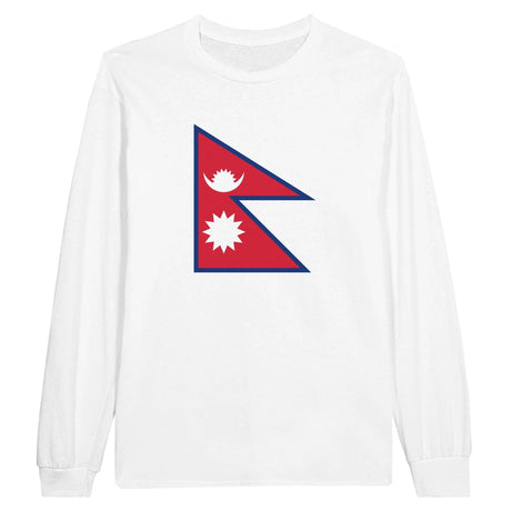 T-shirt manches longues népal couleur coton mélangé imprimé