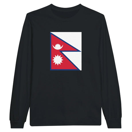 T-shirt manches longues népal couleur coton mélangé imprimé